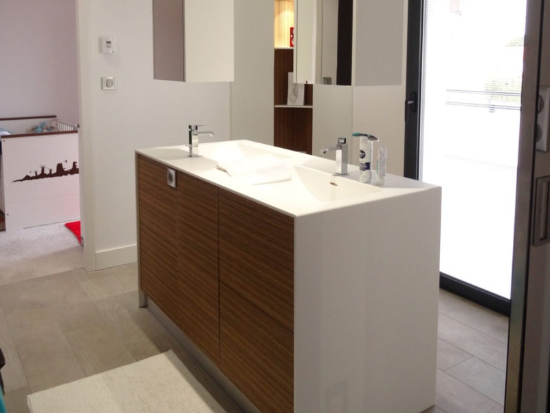 MENUISERIE DE LA SEVRE PLAN DOUBLE VASQUE - CORIAN BF PRO