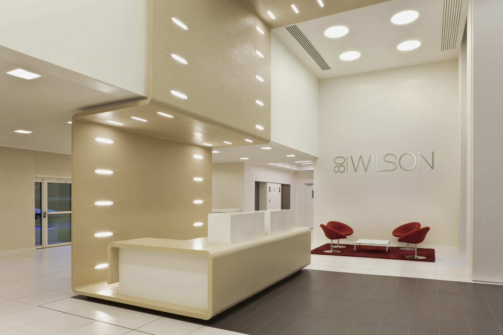 HALL D ACCUEIL CORIAN SAND BUREAUX WILSON PUTEAUX - BF PRO